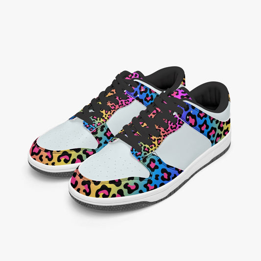 Rainbow Cheetah   |   Kawa Low Top Leather Sneaker